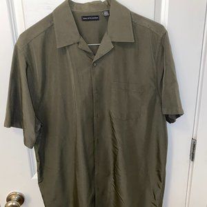 Saks Fifth Ave Men's Silk button down, Large